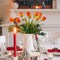 10PCS Artificial Tulips – Real Touch Fake Flowers Bouquet for Home, Table, Party, and Wedding Décor (Orange)